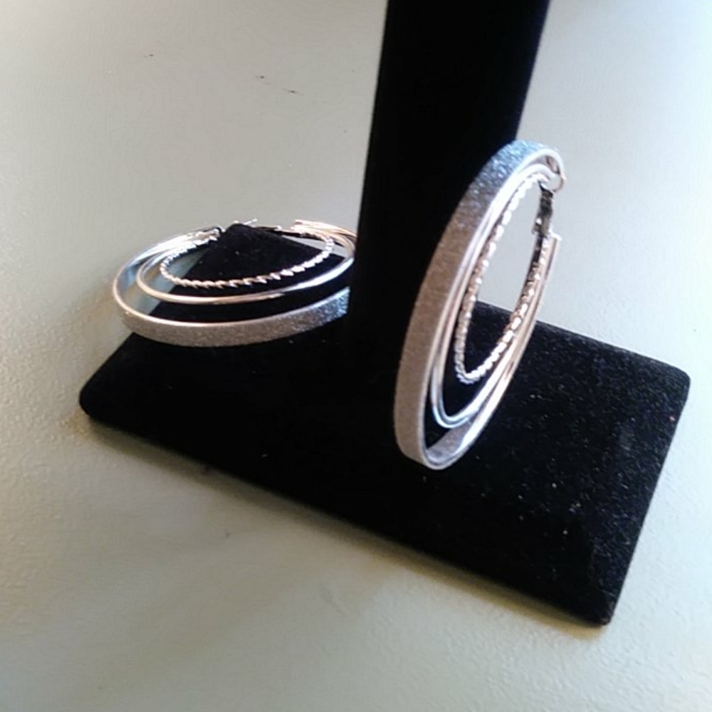 Silver hoop earrings